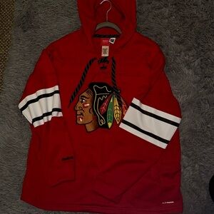 XL blackhawks Reebok jersey hoodie